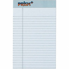TOPS - 50 Sheet, 5 x 8", Narrow Legal Pad - Pastel Gray - Exact Tool & Supply
