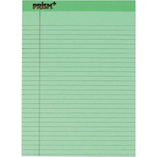 TOPS - 50 Sheet, 8-1/2 x 11-3/4", Legal/Wide (Style) Legal Pad - Pastel Green - Exact Tool & Supply