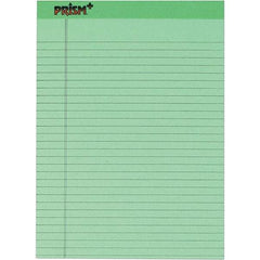 TOPS - 50 Sheet, 8-1/2 x 11-3/4", Legal/Wide (Style) Legal Pad - Pastel Green - Exact Tool & Supply