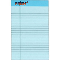 TOPS - 50 Sheet, 5 x 8", Narrow Legal Pad - Pastel Blue - Exact Tool & Supply