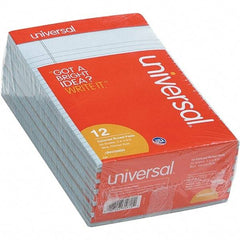 UNIVERSAL - 50 Sheet, 5 x 8", Narrow Note Pad - Blue - Exact Tool & Supply