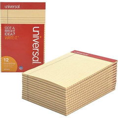 UNIVERSAL - 50 Sheet, 5 x 8", Narrow Note Pad - Ivory - Exact Tool & Supply