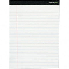 Universal One - 50 Sheet, 8-1/2 x 11-3/4", Legal/Wide (Style) Writing Pad - White - Exact Tool & Supply