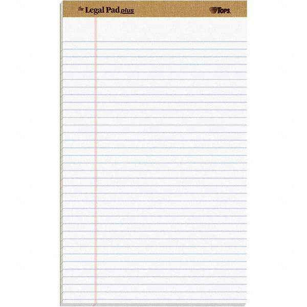 TOPS - 50 Sheet, 8-1/2 x 14", Legal/Wide (Style) Legal Pad - White - Exact Tool & Supply