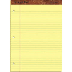 TOPS - 50 Sheet, 8-1/2 x 11-3/4", Legal/Wide (Style) Legal Pad - Canary - Exact Tool & Supply