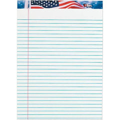 TOPS - 50 Sheet, 8-1/2 x 11-3/4", Legal/Wide (Style) Writing Pad - Red, White & Blue - Exact Tool & Supply