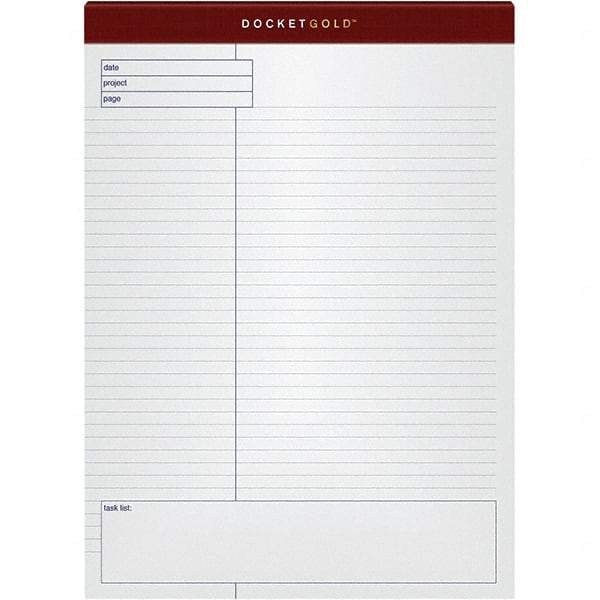 TOPS - 40 Sheet, 8-1/2 x 11-3/4", Legal/Wide (Style) Docket Ruled Pad - White - Exact Tool & Supply