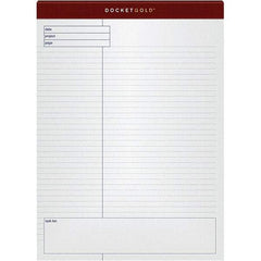 TOPS - 40 Sheet, 8-1/2 x 11-3/4", Legal/Wide (Style) Docket Ruled Pad - White - Exact Tool & Supply