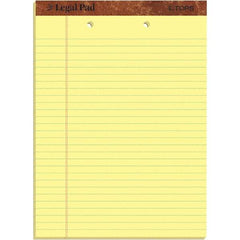TOPS - 50 Sheet, 8-1/2 x 11-3/4", Legal/Wide (Style) Legal Pad - Canary - Exact Tool & Supply