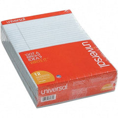 UNIVERSAL - 50 Sheet, 8-1/2 x 11", Legal (Style) Note Pad - Blue - Exact Tool & Supply
