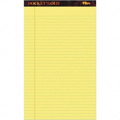 TOPS - 50 Sheet, 8-1/2 x 14", Legal/Wide (Style) Writing Pad - Canary - Exact Tool & Supply