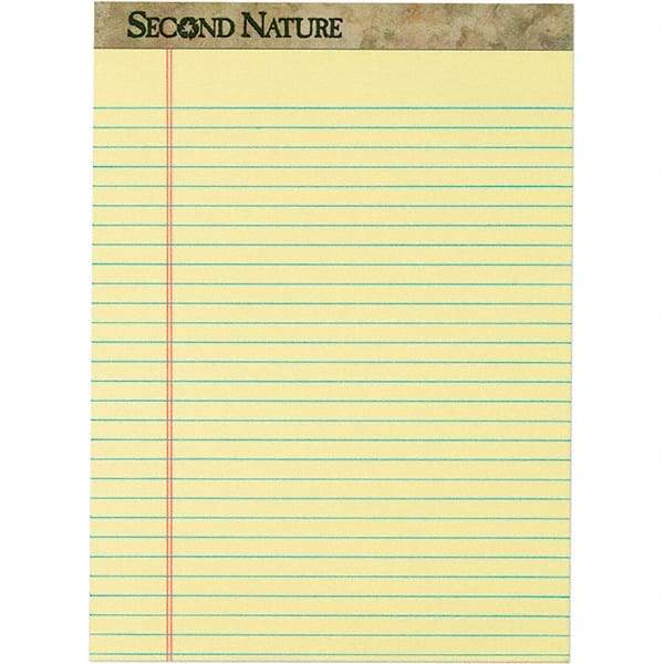 TOPS - 50 Sheet, 8-1/2 x 11-3/4", Legal/Wide (Style) Writing Pad - Canary - Exact Tool & Supply