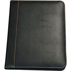 Samsill - 50 Sheet, 8-1/2 x 11", Legal (Style) Leather Padfolio - Black - Exact Tool & Supply