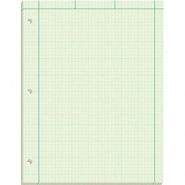 TOPS - 100 Sheet, 8-1/2 x 11", Quadrille Engineering Computation Pad - Black, Green - Exact Tool & Supply
