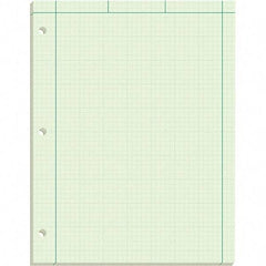 TOPS - 100 Sheet, 8-1/2 x 11", Quadrille Engineering Computation Pad - Black, Green - Exact Tool & Supply
