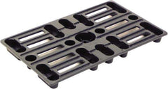 Valley Craft - 15" Long x 24" & Wide x 1-1/2" High Plastic Nestable Pallet - 800 Lb Static Capacity, Black - Exact Tool & Supply
