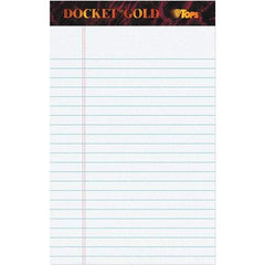 TOPS - 50 Sheet, 6 x 8", Narrow Writing Pad - White - Exact Tool & Supply