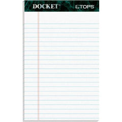 TOPS - 50 Sheet, 5 x 8", Legal/Wide (Style) Perforated Style Ruled Pads - White - Exact Tool & Supply