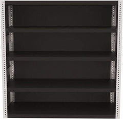 Valley Craft - 4 Shelves, 10,000 Lb Capacity, Enclosed Shelving - 60" Wide x 24" Deep x 60" High, Gray - Exact Tool & Supply
