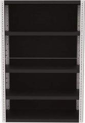 Valley Craft - 4 Shelves, 10,000 Lb Capacity, Enclosed Shelving - 48" Wide x 24" Deep x 72" High, Gray - Exact Tool & Supply