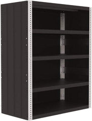 Valley Craft - 4 Shelves, 10,000 Lb Capacity, Enclosed Shelving - 48" Wide x 24" Deep x 60" High, Gray - Exact Tool & Supply