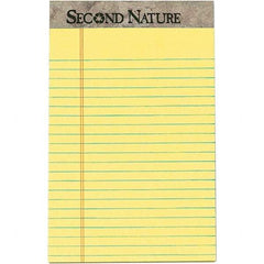 TOPS - 50 Sheet, 5 x 8", Narrow Writing Pad - Canary - Exact Tool & Supply