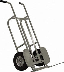 Valley Craft - 1,000 Lb Capacity 48" OAH Hand Truck - Dual Handle, Aluminum, Pneumatic Wheels - Exact Tool & Supply