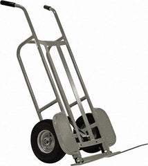 Valley Craft - 1,000 Lb Capacity 48" OAH Hand Truck - Dual Handle, Aluminum, Pneumatic Wheels - Exact Tool & Supply