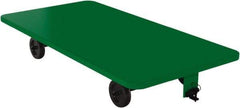 Valley Craft - 2,000 Lb Capacity Steel Quad Steer Trailer System - Steel Deck, 48" OAW, 96" Platform Length x 16-1/5" Platform Height, Mold On Rubber Casters - Exact Tool & Supply