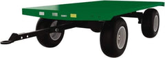 Valley Craft - 6,000 Lb Capacity Steel Quad Steer Trailer System - Steel Deck, 48" OAW, 96" Platform Length x 23-1/2" Platform Height, Pneumatic Casters - Exact Tool & Supply