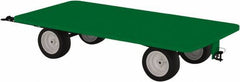 Valley Craft - 2,000 Lb Capacity Steel Quad Steer Trailer System - Steel Deck, 48" OAW, 96" Platform Length x 19-1/5" Platform Height, Pneumatic Casters - Exact Tool & Supply