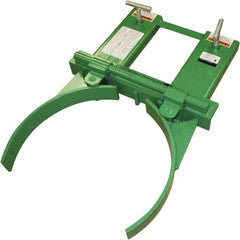 Valley Craft - 1,500 Lb Load Capacity, 30, 55 & 85 Gal Forklift Drum Handler - Steel Wheels - Exact Tool & Supply