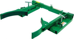 Valley Craft - 1,500 Lb Load Capacity, 30, 55 & 85 Gal Forklift Drum Handler - Steel Wheels - Exact Tool & Supply