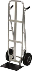 Valley Craft - 600 Lb Capacity 51" OAH Hand Truck - Dual Loop Handle, Aluminum, Pneumatic Wheels - Exact Tool & Supply
