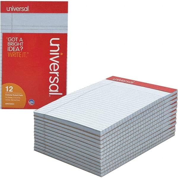 UNIVERSAL - 50 Sheet, 5 x 8", Narrow Note Pad - Orchid - Exact Tool & Supply