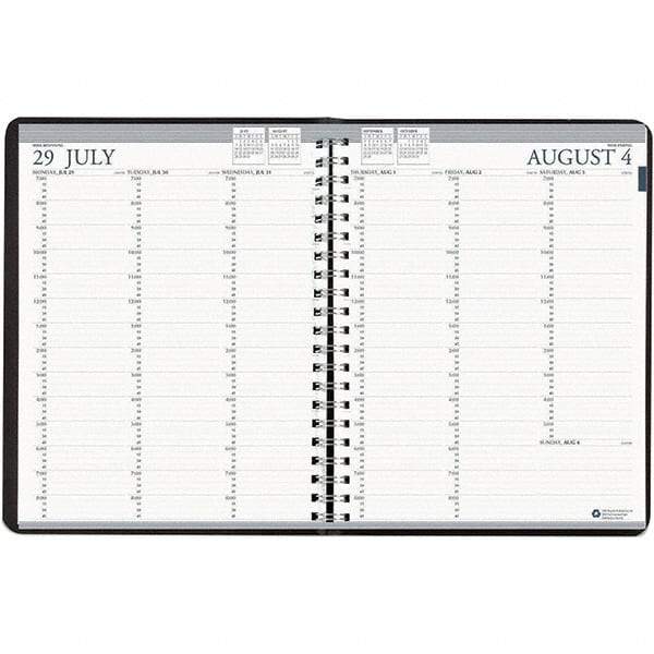 House of Doolittle - 112 Sheet, 8-1/2 x 11", Weekly Planner - Black - Exact Tool & Supply
