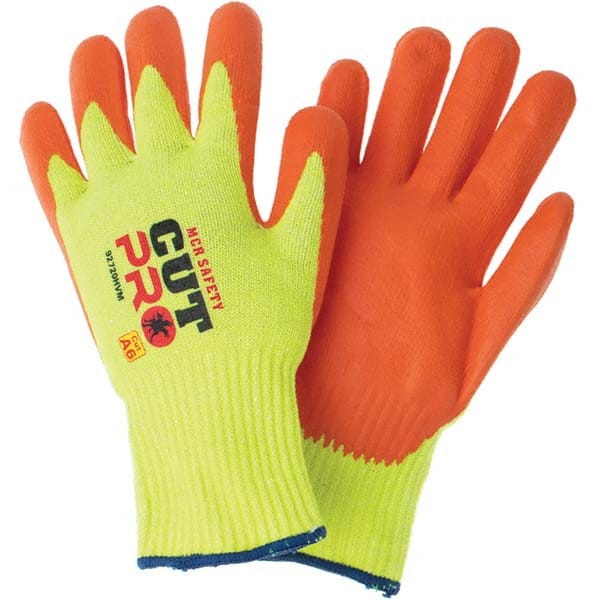MCR Safety - Size M, ANSI Cut Lvl A6, Puncture Lvl 4, Abrasion Lvl 6, Nitrile Coated Synthetic Cut Resistant Gloves - Exact Tool & Supply