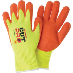 MCR Safety - Size L, ANSI Cut Lvl A6, Puncture Lvl 4, Abrasion Lvl 6, Nitrile Coated Synthetic Cut Resistant Gloves - Exact Tool & Supply