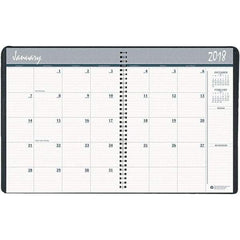 House of Doolittle - 32 Sheet, 6-7/8 x 8-3/4", Monthly Planner - Black - Exact Tool & Supply