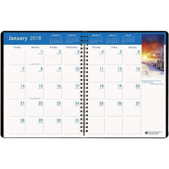 House of Doolittle - 24 Sheet, 8-1/2 x 11", Monthly Planner - Black - Exact Tool & Supply