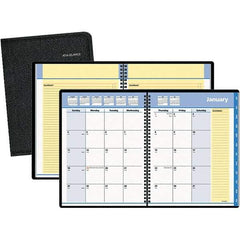 AT-A-GLANCE - 24 Sheet, 6-7/8 x 8-3/4", Monthly Planner - Black - Exact Tool & Supply
