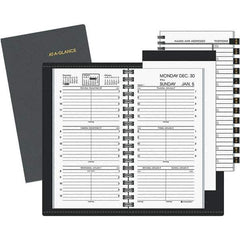 AT-A-GLANCE - 104 Sheet, 3-1/4 x 6-1/4", Weekly Appointment Book - Black & White - Exact Tool & Supply