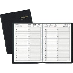 AT-A-GLANCE - 365 Sheet, 8 x 10-7/8", Appointment Book - Black - Exact Tool & Supply