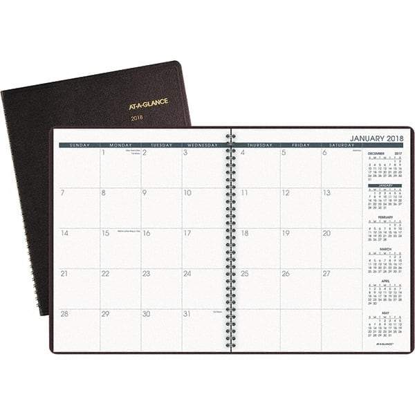 AT-A-GLANCE - 24 Sheet, 8-7/8 x 11", Monthly Planner - Winestone - Exact Tool & Supply