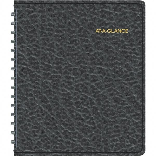 AT-A-GLANCE - 104 Sheet, 6-7/8 x 8-3/4", Weekly Appointment Book - Black - Exact Tool & Supply