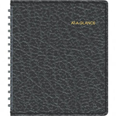 AT-A-GLANCE - 104 Sheet, 6-7/8 x 8-3/4", Weekly Appointment Book - Black - Exact Tool & Supply