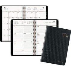 AT-A-GLANCE - 128 Sheet, 4-7/8 x 8", Weekly/Monthly Planner - Graphite - Exact Tool & Supply