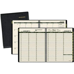 AT-A-GLANCE - 128 Sheet, 6-7/8 x 8", Weekly/Monthly Appointment Book - Black - Exact Tool & Supply