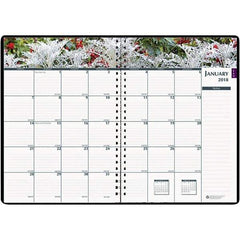 House of Doolittle - 128 Sheet, 7 x 10", Weekly/Monthly Planner - Black - Exact Tool & Supply