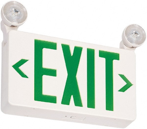 Philips - Combination Exit Signs Mounting Type: Ceiling Mount; Wall Mount Number of Faces: 1 - Exact Tool & Supply